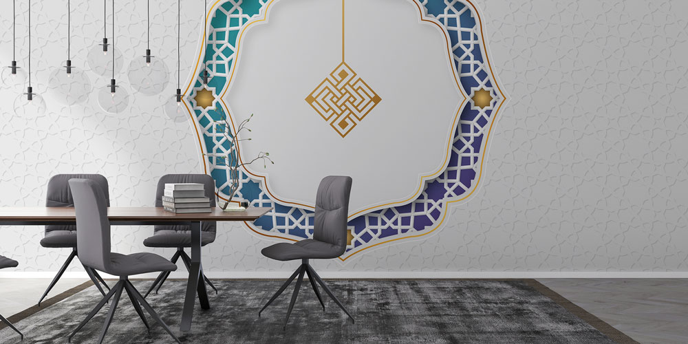 Mihrap Motifli İslami Duvar Kağıdı 6136