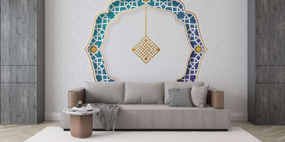 Mihrap Motifli İslami Duvar Kağıdı 6136