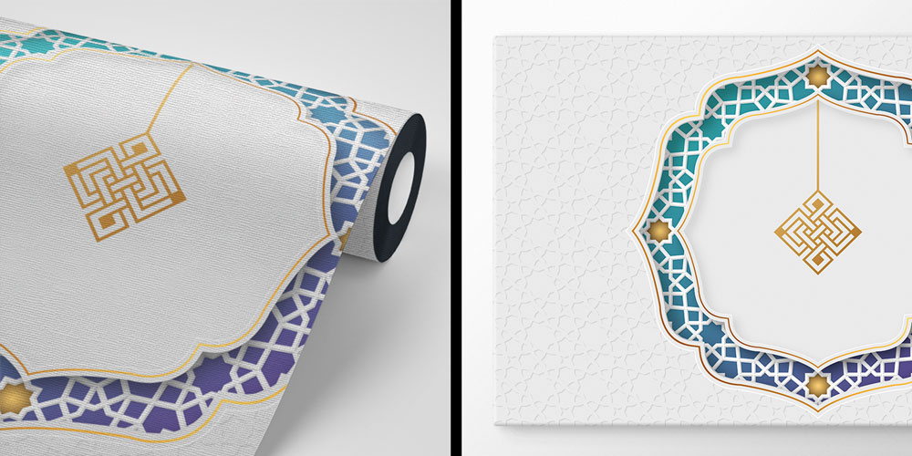 Mihrap Motifli İslami Duvar Kağıdı 6136