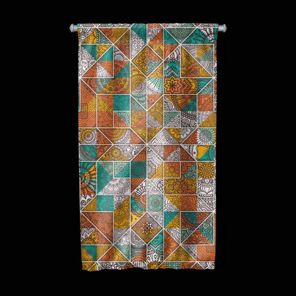 Mozaik Desenli İslami Duvar Flaması 10645