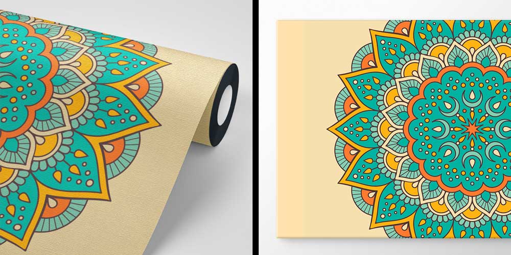 islam-duvar-kagidi-6132-05 Büyük Boy Mandala ve İslami Motifli Duvar Kağıdı 6132