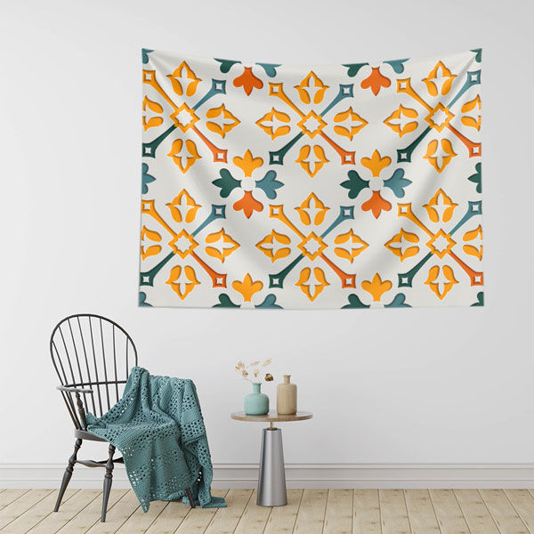 Etnik Desenli İslami Duvar Örtüsü 10521