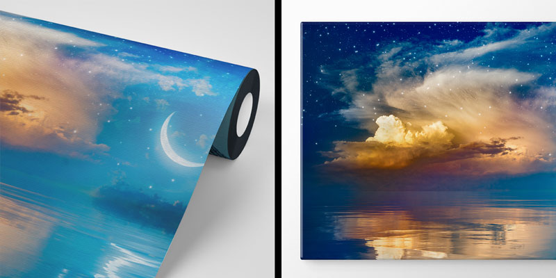 Hilal ve Yıldızlı Atmosfer Duvar Kağıdı – İslami Dekorasyon 10509