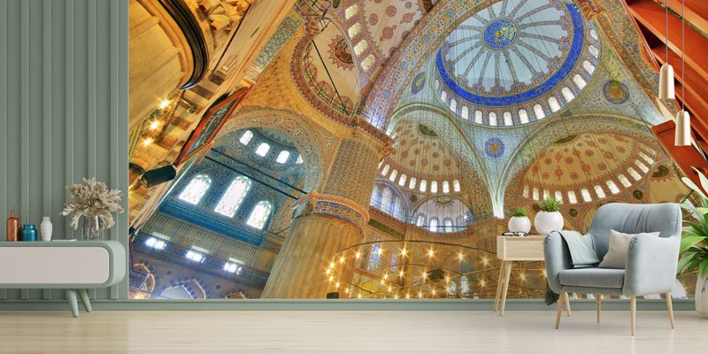 islam-duvar-sanati-10518-02 Türkiye Camileri Duvar Kağıdı 10518