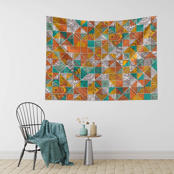 Etnik Mozaik Desenli İslami Duvar Sanatı 10522