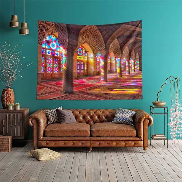 Nasir al-Mulk Camii Renkli Işıklar Duvar Örtüsü 10556