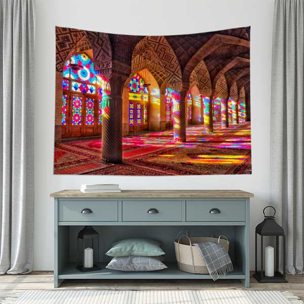 Nasir al-Mulk Camii Renkli Işıklar Duvar Örtüsü 10556