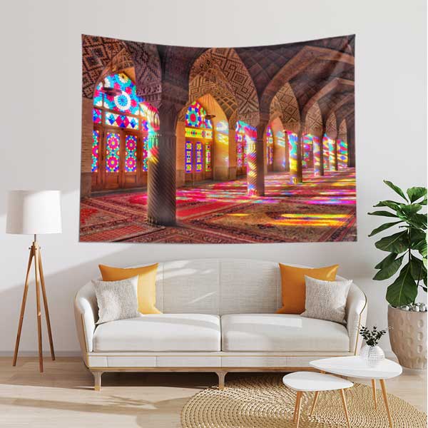 Nasir al-Mulk Camii Renkli Işıklar Duvar Örtüsü 10556