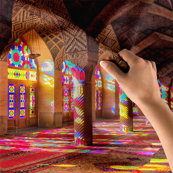 Nasir al-Mulk Camii Renkli Işıklar Duvar Örtüsü 10556