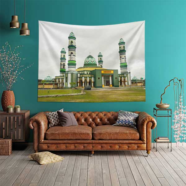 Sultan Ahmad Şah Camii Yeşil Kubbe Duvar Örtüsü 10564