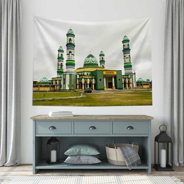 Sultan Ahmad Şah Camii Yeşil Kubbe Duvar Örtüsü 10564