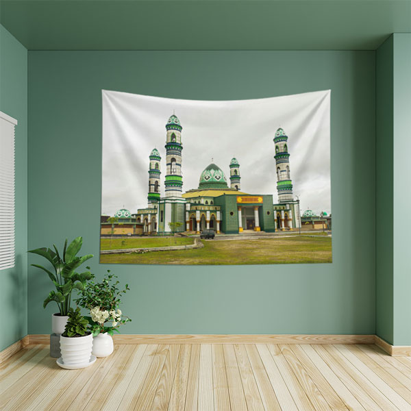 Sultan Ahmad Şah Camii Yeşil Kubbe Duvar Örtüsü 10564