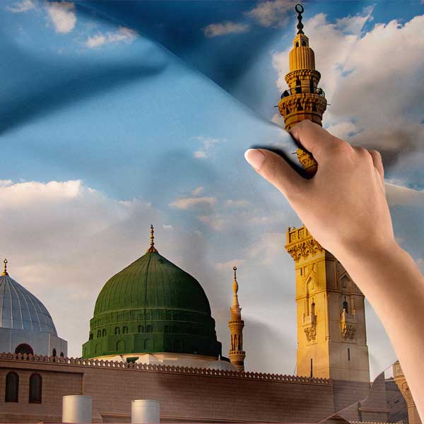 Medine Mescid-i Nebevi Duvar Örtüsü Kumaş Baskı 10628