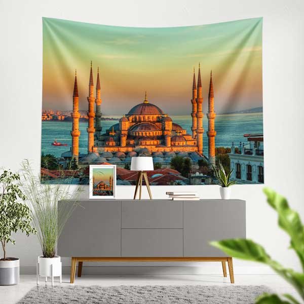 Selimiye Camii Edirne Duvar Örtüsü Kumaş Baskı 10639