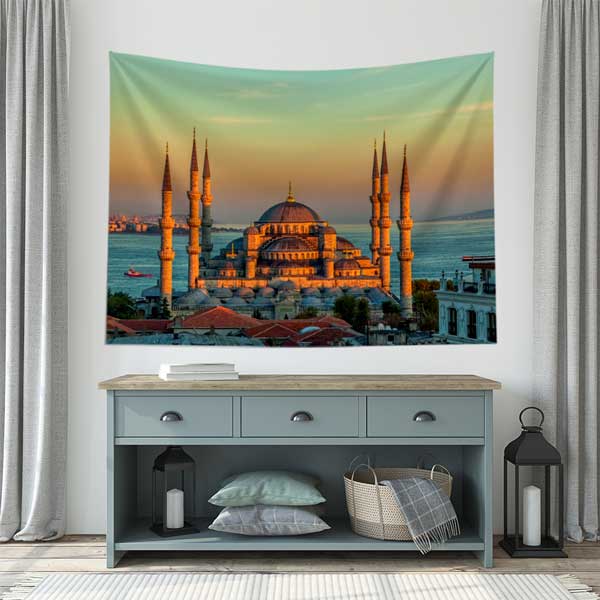 islam-duvar-sanati-10639-02 Selimiye Camii Edirne Duvar Örtüsü Kumaş Baskı 10639