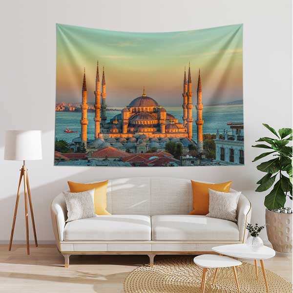 islam-duvar-sanati-10639-03 Selimiye Camii Edirne Duvar Örtüsü Kumaş Baskı 10639