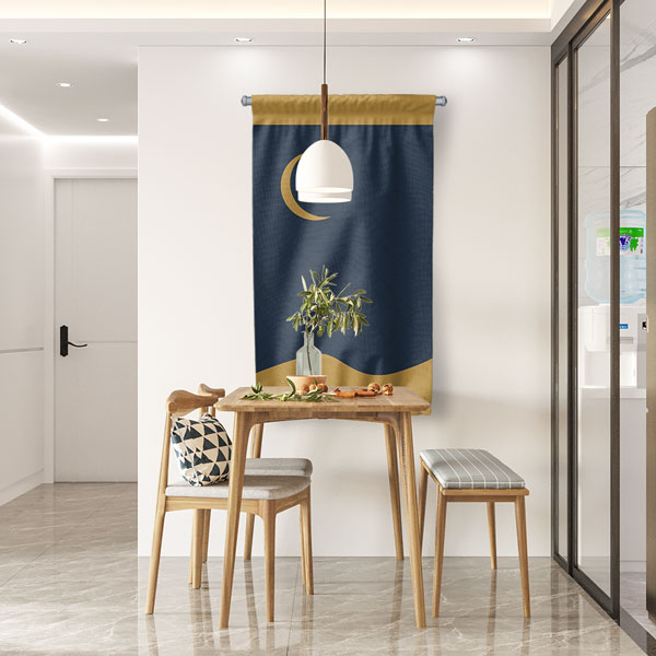 Hilal ve Yıldız Motifli Duvar Flaması 10744