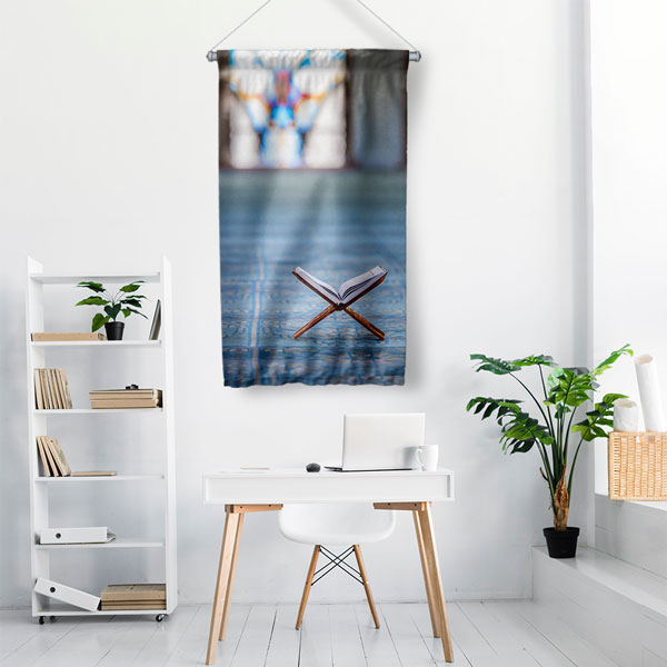 islam-duvar-sanati-10754-01 Kur’an-ı Kerim Temalı İslami Duvar Flaması 10754