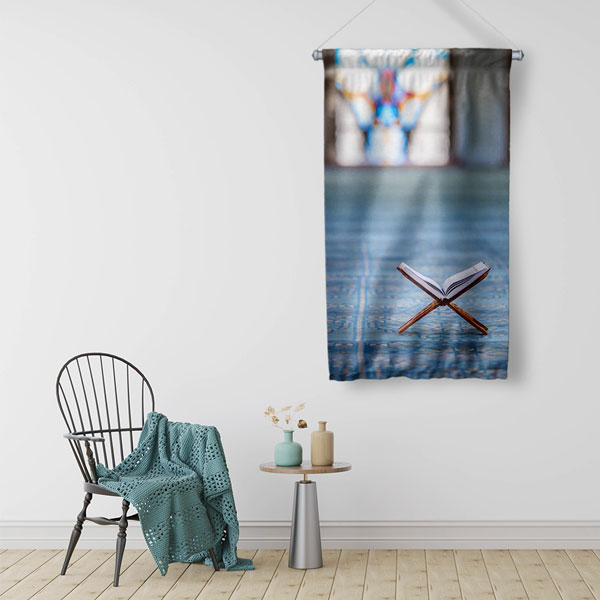 islam-duvar-sanati-10754-02 Kur’an-ı Kerim Temalı İslami Duvar Flaması 10754