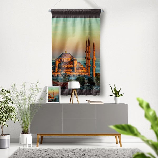 Selimiye Camii Edirne Duvar Flaması Kumaş Baskı 10767