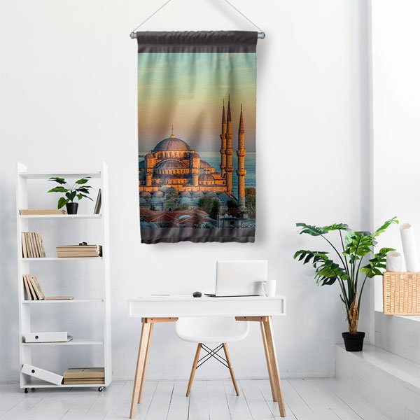 islam-duvar-sanati-10767-01 Selimiye Camii Edirne Duvar Flaması Kumaş Baskı 10767