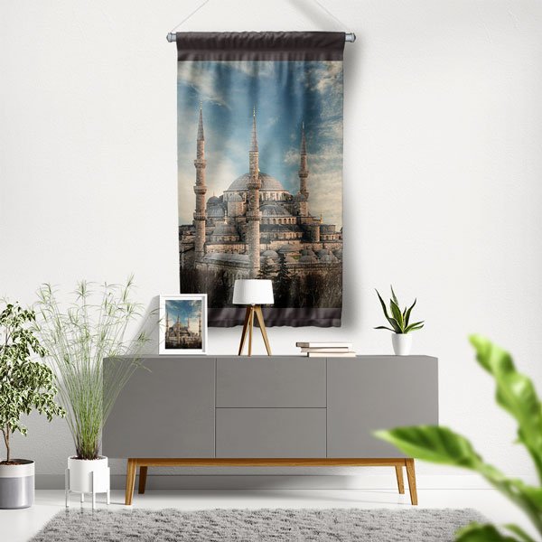 Sultanahmet Camii İstanbul Duvar Flaması Kumaş Baskı 10768