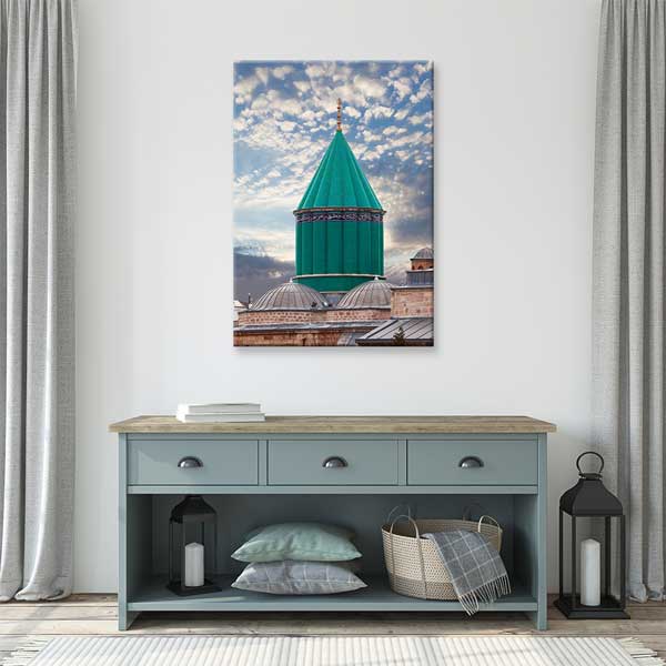 islam-duvar-sanati-10923-03 İslami Duvar Sanatı Mevlana Türbesi Kanvas Tablo – 10923