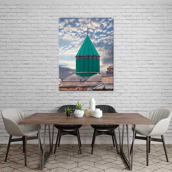 islam-duvar-sanati-10923-04 İslami Duvar Sanatı Mevlana Türbesi Kanvas Tablo – 10923