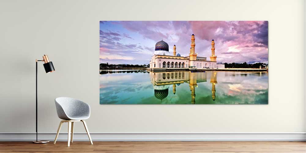 islam-duvar-sanati-11360-01 Kota Kinabalu Yüzen Cami Duvar Dekoru 11360