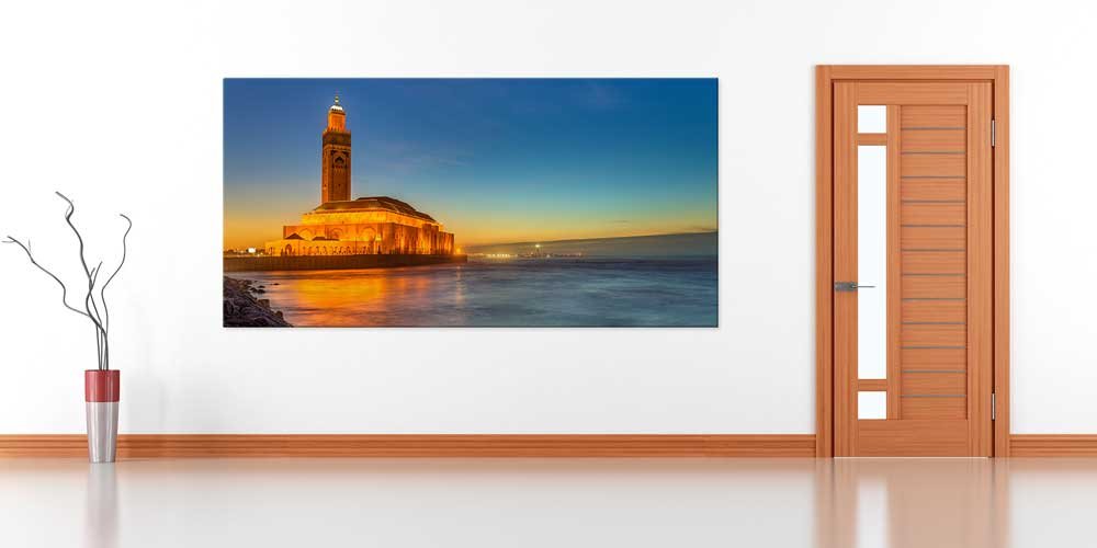 Hassan II Camii Gece Manzarası Duvar Dekoru 11361