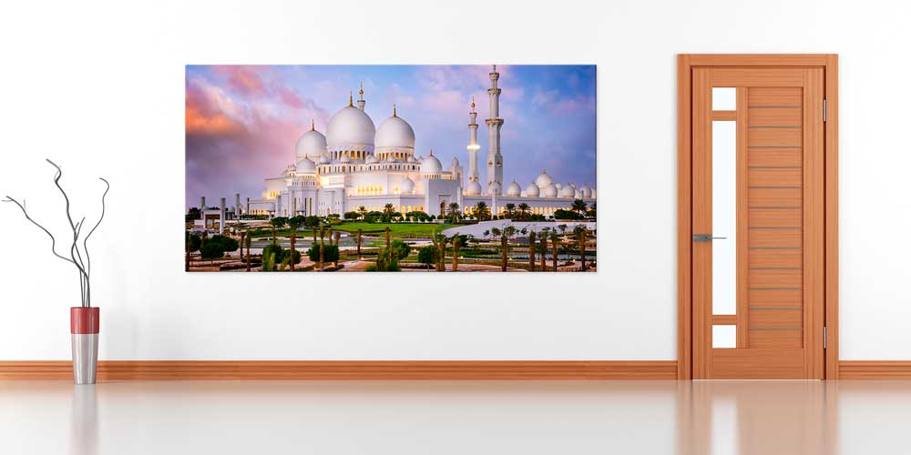 Sheikh Zayed Camii Gün Batımı Manzarası Büyük Boy Duvar Posteri 11382