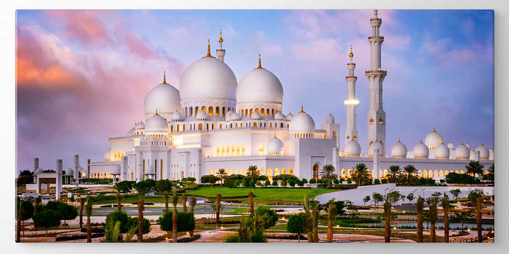 Sheikh Zayed Camii Gün Batımı Manzarası Büyük Boy Duvar Posteri 11382