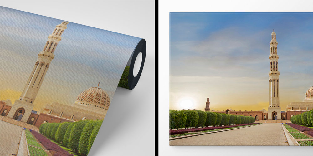 Sultan Qaboos Büyük Camii Bahçe Manzarası Duvar Kağıdı 10436