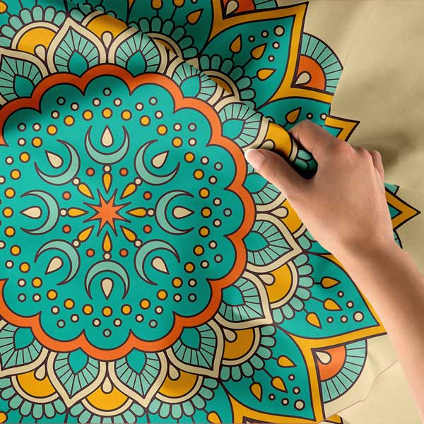 Canlı Renkli Mandala İslami Duvar Sanatı Dekoru 10526