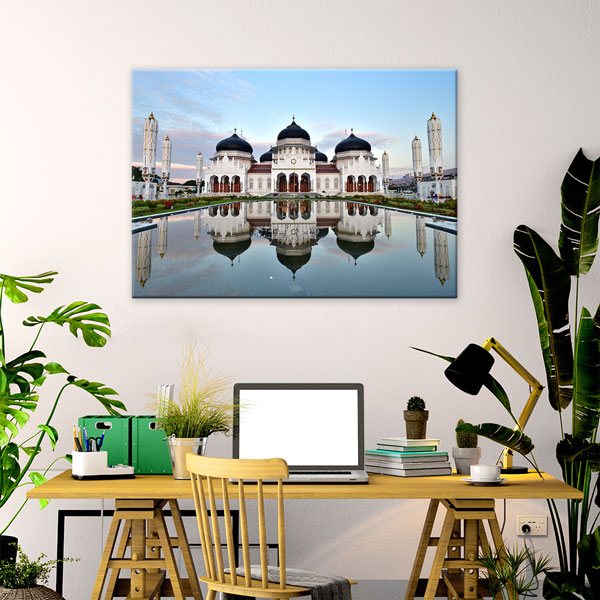 Endonezya Banda Aceh Masjid Raya Baiturrahman Kanvas Tablo – 10788