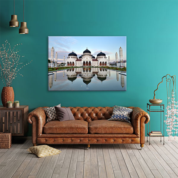 Endonezya Banda Aceh Masjid Raya Baiturrahman Kanvas Tablo – 10788