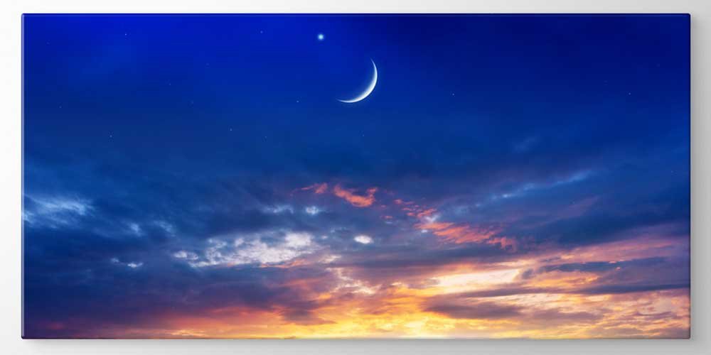 islam-duvar-tablolar-11441-00 Hilal ve Gün Doğumu Manzaralı Büyük Ebatlı Duvar Dekoru 11441