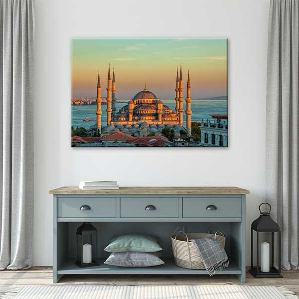 islam-duvar-tablolari-10919-04 Türkiye Camileri Kanvas Tablo - İstanbul Manzara Dekoru – 10919