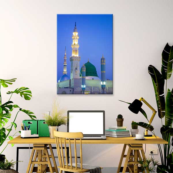 Medine Mescid-i Nebevi Gece Manzaralı Kanvas Duvar Tablosu – 10921