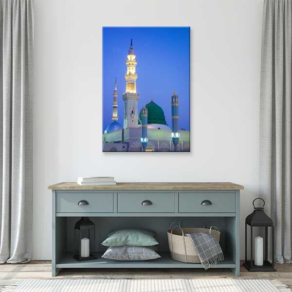 Medine Mescid-i Nebevi Gece Manzaralı Kanvas Duvar Tablosu – 10921