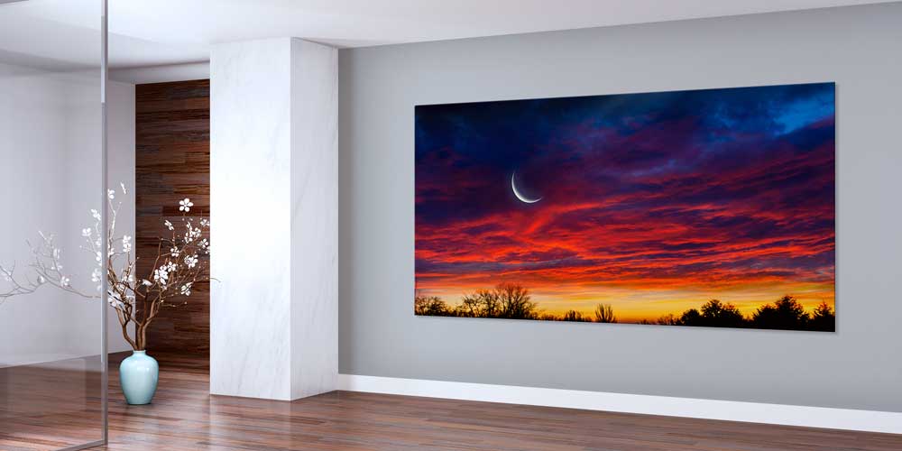 Gün Batımı ve Hilal Manzaralı Büyük Ebatlı Duvar Dekoru 11435