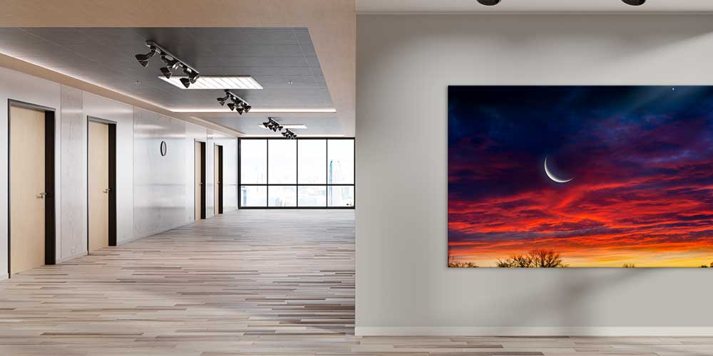 Gün Batımı ve Hilal Manzaralı Büyük Ebatlı Duvar Dekoru 11435