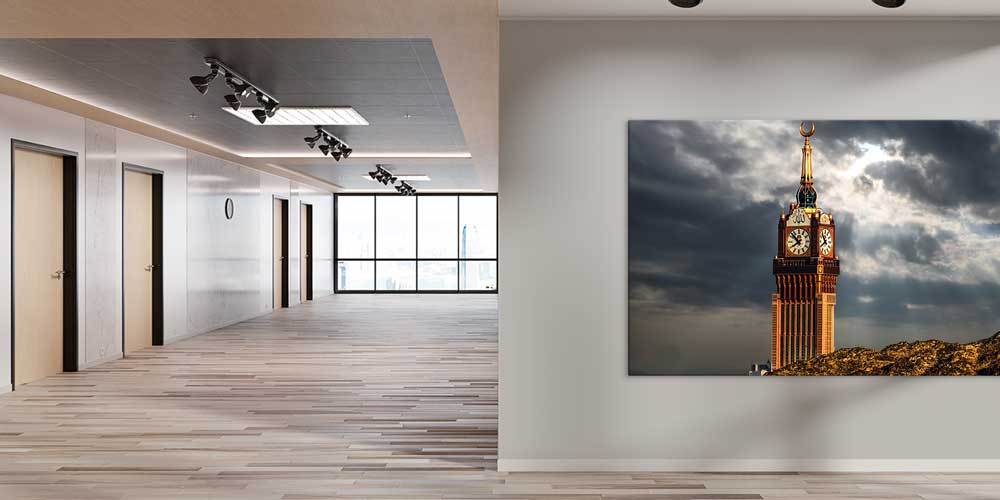 islam-kabe-duvar-panosu-11442-04 Kabe Mekke Saat Kulesi Manzaralı Büyük Ebatlı Duvar Dekoru – 11442