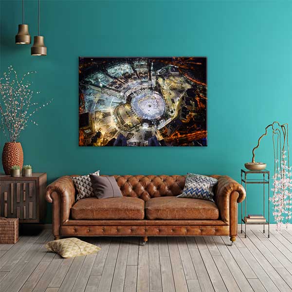 Kabe Harem-i Şerif Gece Manzaralı Kanvas Duvar Tablosu – 10891