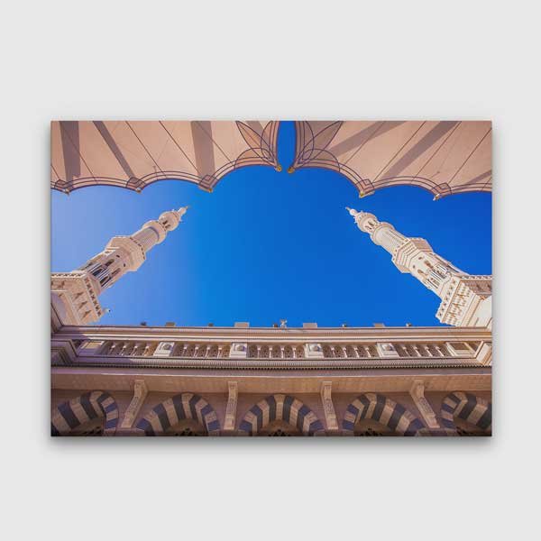 Medine Mescid-i Nebevi Minareleri ve Avlu Görünümlü Kanvas Duvar Tablosu – 10903