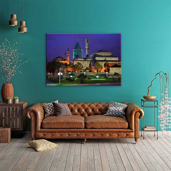 Mevlana Türbesi Gece Görünümü Kanvas Duvar Tablosu – 10909