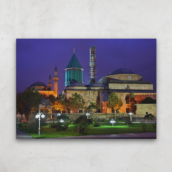 Mevlana Türbesi Gece Görünümü Kanvas Duvar Tablosu – 10909