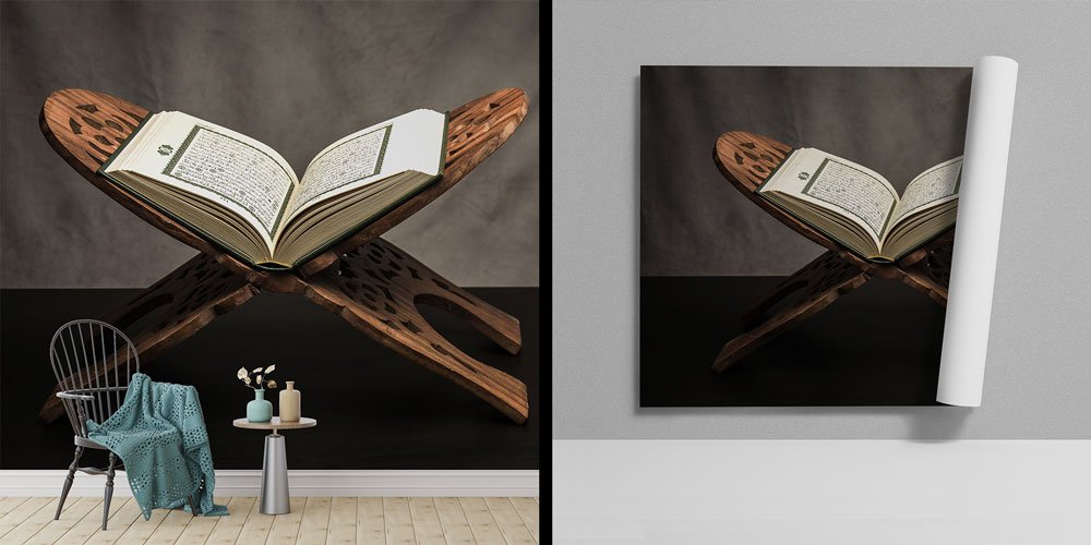 Kur’an-ı Kerim Rahle Üzerinde Duvar Kağıdı ve Duvar Giydirme 6162