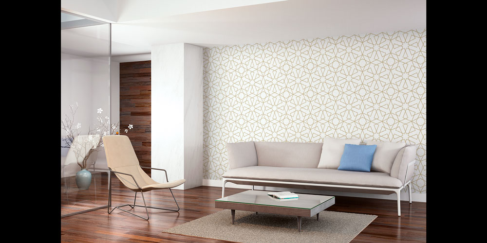 Geometrik İslami Desenli Duvar Kağıdı 6112