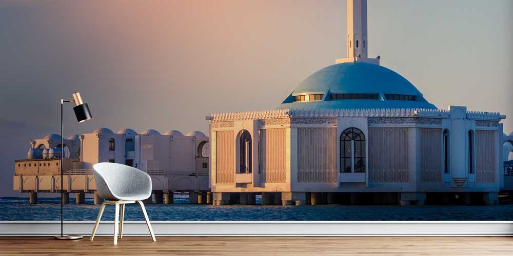 Deniz Üzerinde Mavi Kubbeli Cami Duvar Kağıdı 10427